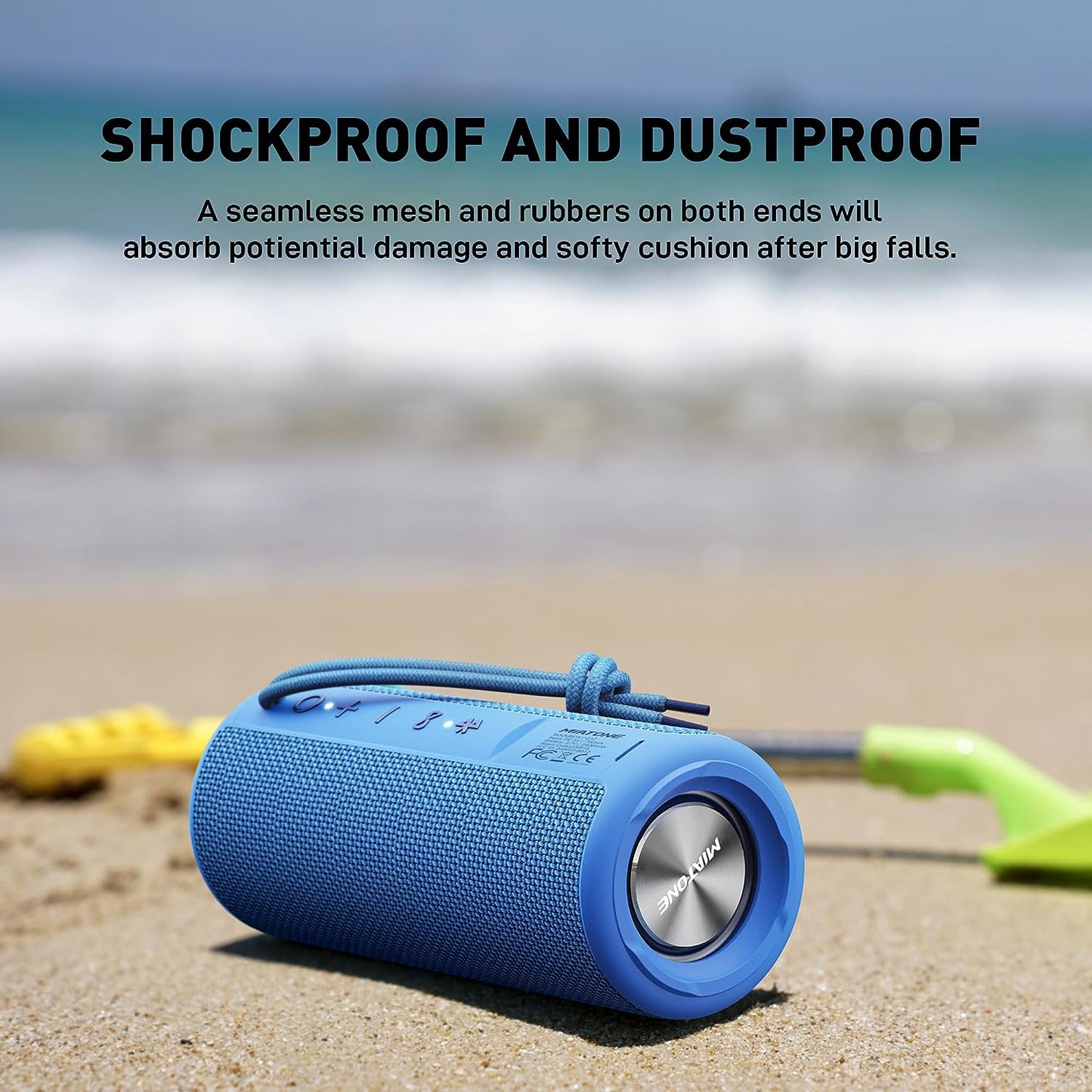 Boombox Outdoor Portable Bluetooth Speakers Wireless Speaker Waterproof - Blue